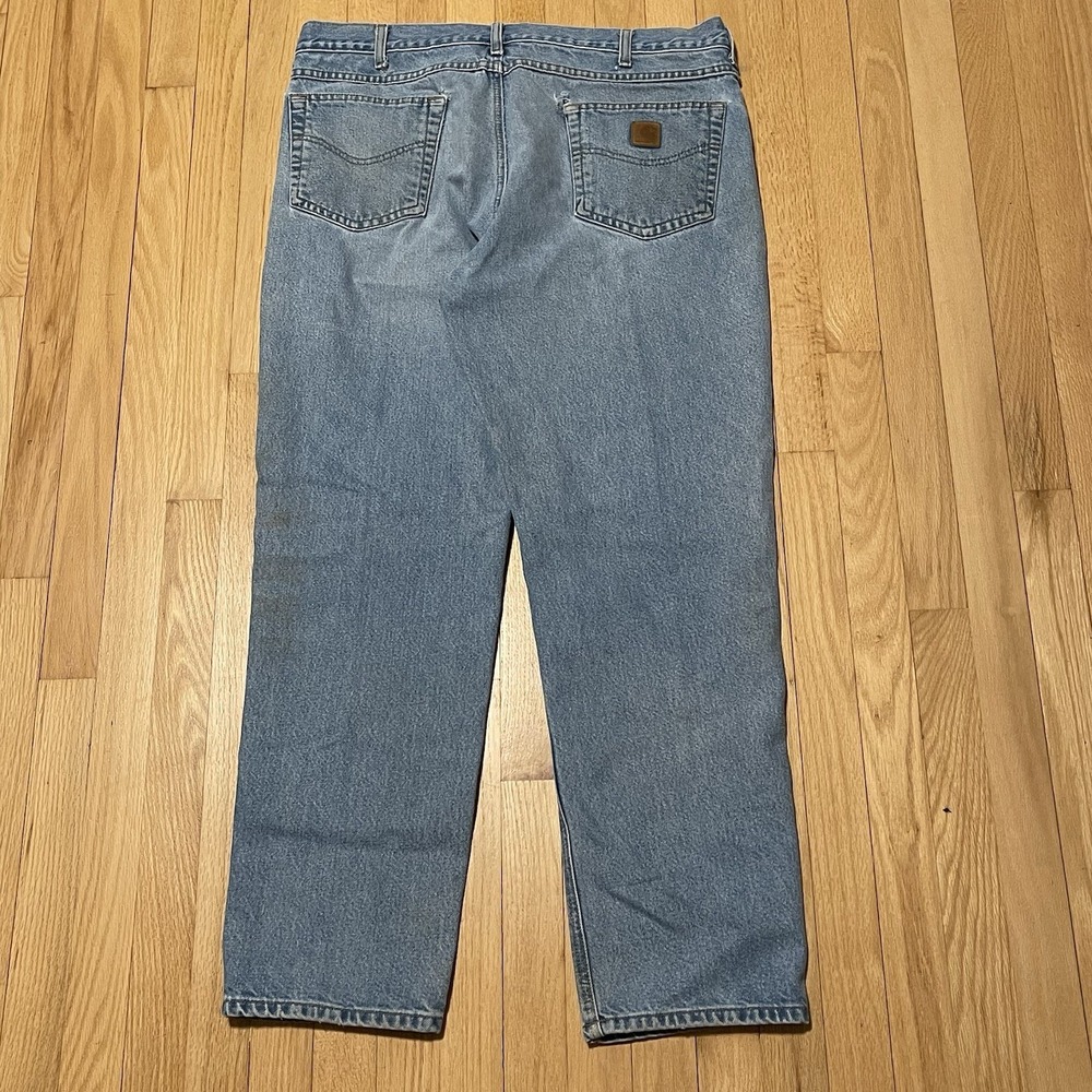 Carhartt Jeans Mens 40x32 Blue Relaxed Fit Straight Leg Denim Stretch Casual - Picture 8 of 8